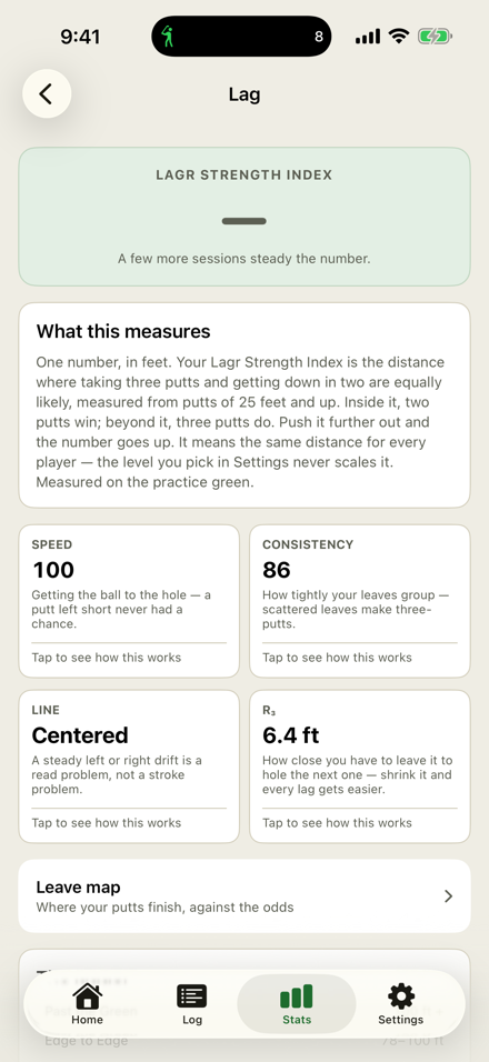 Lag page: line, speed, consistency