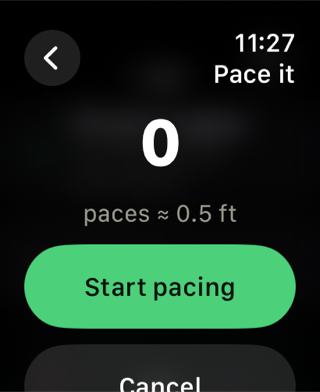 Pace it on the watch